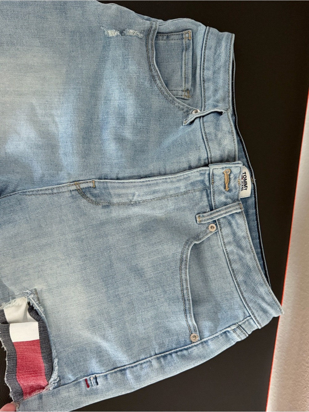 Tommy Hilfiger Light Blue Boyfriend Jeans with Flag Trim